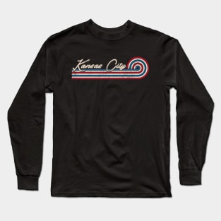 KC Kansas City Original & Classic Kansas City KC Red White Blue Long Sleeve T-Shirt